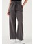 Pamuklu Relaxed Fit Yüksek Bel Geniş Paça Pantolon Bayan Pantolon 668YP5275 2