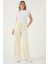 Pamuklu Relaxed Fit Yüksek Bel Geniş Paça Pantolon Bayan Pantolon 668YP5275 1