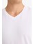 Slim Fit Dar Kesim V Yaka Üst D6187AX25WN 5