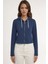 Kadın Kapüşonlu Fermuarlı Sweatshirt Blue 4