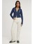 Kadın Kapüşonlu Fermuarlı Sweatshirt Blue 6