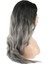 Fiber Sentetik Uzun Su Dalgası Peruk - Siyah Gri Ombreli 2
