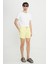 Erkek Sarı Standart Fit Normal Kesim Hızlı Kuruyan Yan Cepli Desenli Mayo 6