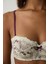 Bej Lotus Dantelli Balenli Dolgusuz Straplez Toparlayıcı Sütyen 4