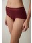 Bordo Melanj Pamuklu Yüksek Bel Slip Külot 1