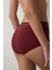 Bordo Melanj Pamuklu Yüksek Bel Slip Külot 2