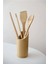 Standlı Bambu Kaşık Seti 4 Parça - Maşa - Kaşık - Spatula 1
