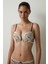 Bej Wow Çiçekli Dantelli Push Up Sütyen 4