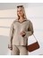 Kol ve Yaka Detay Fitilli Triko Takım 3