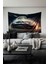 Hızlı ve Havalı Araba Desenli Duvar Halısı Duvar Örtüsü Tapestry Süet Dokulu Kumaş 1