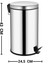 2'li Banyo Seti Paslanmaz Pedallı Metal 16 Lt Çöp Kovası Wc Klozet Tuvalet Fırça Seti Banyo Çöp Kova 2