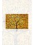 Sarı Çiçekli Ağaç Desenli Duvar Halısı Duvar Örtüsü Tapestry Süet Dokulu Kumaş 3