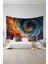 Renkli Spiral Desenli Duvar Halısı Duvar Örtüsü Tapestry Süet Dokulu Kumaş 2