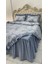 Çift Kişilik 180X200 cm Yatağa Uygun Fırfırlı Etekli Lastikli Çarşaf, Fırfırlı Nevresim ve 2 Adet Fırfırlı Yastık Kılıfı 7