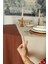 Yakacihome Elora Duck Keten Yıkanabilir Leke Tutmaz Cappuccino Kopenaki Dantel Detaylı Runner 40X140 cm 4