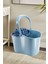 Sıkmalı Temizlik Kovası 15 litre, Standart Sıkmalı Yer Zemin Temizlik Mop Kovası F065 Mavi 4