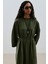 Oversıze Uzun Rahat Elbise Koyu Yeşil 2