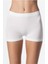 Kadın Beyaz Taktel Dikişsiz Boxer Şort Yüksek Bel Külot (2 Adet) 2007 1