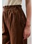 Dokulu Bağlamalı Pantolon Kahverengi 7