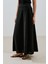 Nakışlı Midi Etek Siyah 4