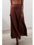Keten Dikiş Detaylı Etek Bakır 3