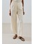 Dokulu Bağlamalı Pantolon Natural 6