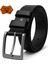 2 Adet 100 % Hakiki Deri Siyah Erkek Kumaş Kemer 3.4 cm 3