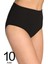 Kadın Siyah 10'lu Paket Pamuklu Ribana Bato Külot 2