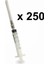 2,5ml 3 Parça (Contalı) (22G / 38MM) Uzun Siyah Uçlu - 250'LI Kutu 2
