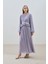 Mila Piliseli Katlı Elbise Lila 1