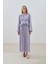 Mila Piliseli Katlı Elbise Lila 2