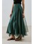 Katlı Fırfırlı Uzun Etek Yeşil 3