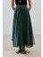 Katlı Fırfırlı Uzun Etek Yeşil 4