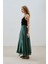 Katlı Fırfırlı Uzun Etek Yeşil 5