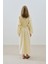 Dokulu Şerit Detaylı Elbise Sarı 6