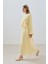 Mila Piliseli Katlı Elbise Soft Sarı 2