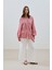 Büzgü Bağlamalı Dokulu Tunik Pembe 4