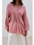 Büzgü Bağlamalı Dokulu Tunik Pembe 5