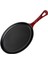 Döküm Oval Fajita Tabağı Döküm Demir Yekpare Saplı Ölçü 17X23CM.-BORDO 3