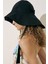 Kordon Detaylı Geniş Şapka Siyah 2