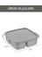3'lü Set Bölmeli Kare Saklama Kabı Açık Gri 5