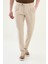 Pileli Bej Super Slim Fit Erkek Pantolon 1