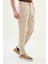 Pileli Bej Super Slim Fit Erkek Pantolon 3
