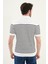 Çizgili Ekru Slim Fit Fermuarlı Polo Yaka Erkek Triko T-Shirt 3