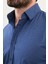 Desenli Indigo Slim Fit Pamuk Erkek Gömlek 2