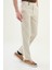 Desenli Taş Rengi Slim Fit Beli Tokalı Erkek Pantolon 3