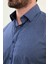 Çizgili Açık Lacivert Slim Fit Pamuk Erkek Gömlek 2