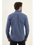 Çizgili Açık Lacivert Slim Fit Pamuk Erkek Gömlek 3