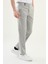 Desenli Gri Slim Fit Beli Tokalı Erkek Pantolon 1