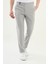 Desenli Gri Slim Fit Beli Tokalı Erkek Pantolon 3